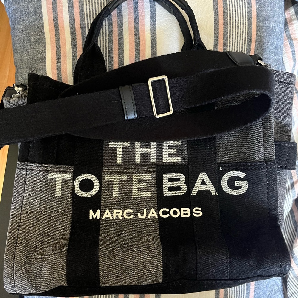 COPY - Black Washed Denim Marc Jacobs Tote Bag Size Medium
